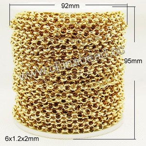 2015 de oro llena de <span class=keywords><strong>las</strong></span> <span class=keywords><strong>cadenas</strong></span> de joyería, la fabricación de joyas de oro de la cadena en rollo - Product Image 4