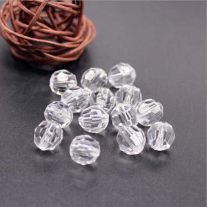 Groothandel 12mm Transparant Facet Acryl Kralen Ronde Clear Acryl Spacer Kralen - Product Image 4
