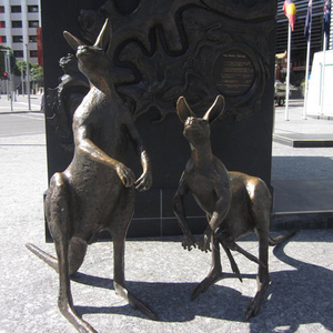 Estátua canguru de metal do tamanho da vida do animal bronze para o jardim - Product Image 3