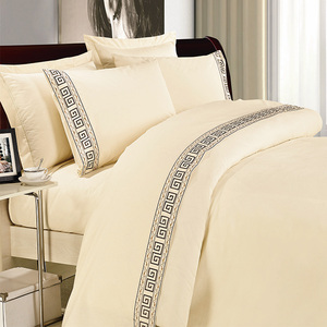 Parure de lit 100% coton, <span class=keywords><strong>drap</strong></span>-housse de couleur unie, motif floral, queen size - Product Image 3