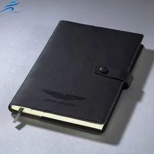 Wholesale office and school stationery custom a5 hardcover pu leather notebook