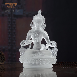 Cristal de coulée tantrique Vajrasattva Dorje Sempa cristal givré blanc <span class=keywords><strong>Tibet</strong></span> Liuli <span class=keywords><strong>bouddha</strong></span> Statue Sculpture - Product Image 2