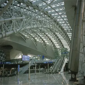 Structure Roofing Truss Curved Roof Design Structural Steel Pipe Truss Shed Of Airport