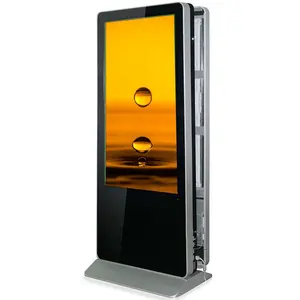 Écran tactile LCD double face de 55 pouces, affichage numérique, totem, kiosque libre-service