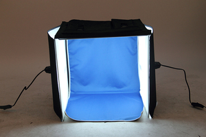 Mini <span class=keywords><strong>caja</strong></span> de luz profesional para estudio fotográfico, <span class=keywords><strong>caja</strong></span> de luz portátil para joyería, 40x40cm, 50x50cm, 60x60cm, color blanco y negro - Product Image 6