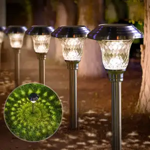 Garden stainless steel solar powered products led solar lights