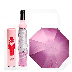 Parapluie en forme de bouteille de vin personnalisé, cadeau publicitaire, forme tendance, argenté - Product Image 4