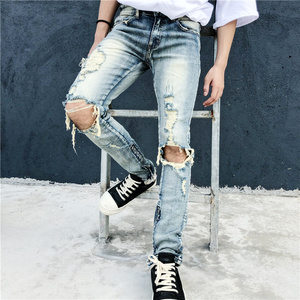 OEM Nouveau Style Déchiré Style Pent Stock Dropshipping hommes Jeans Pantalons - Product Image 3