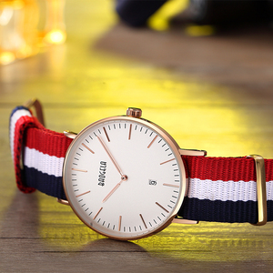 ราคาถูกราคานาฬิกาคู่ reloj สแตนเลสสตีล japan movt nylon band สาย mens นาฬิกายอดนิยมนาฬิกาผู้ชาย - Product Image 6