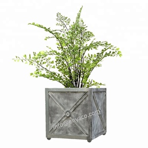Aged <strong>Zinc</strong> Finished Estate Classic Trellis Design Metal Plant Boxes Outdoor Backyard Flower Pots and <strong>Planters</strong> - Product Image 5