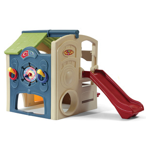 Hoge kwaliteit indoor <span class=keywords><strong>plastic</strong></span> speelhuis met glijbaan kinderen amusement tuin speelhuis speelgoed voor verkoop