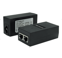 Usine OEM ODM Port unique Gigabit AC Entrée DC 48V ~ 56V Max. 30W 802.3af/at Injecteur d'adaptateur secteur PoE actif