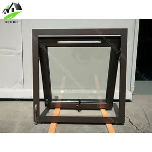 Ventana de vidrio con ventilación superior, de acero, de aluminio