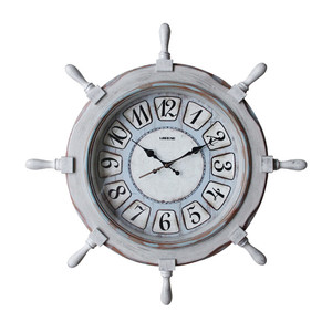 بحري ديكور المنزل المنتجات البحرية الربان عجلة الدفة ساعة حائط B8069 - Product Image 5
