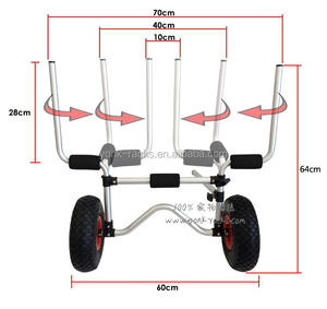 Yonk Deluxe Aluminium Sit-On-Top Kayak Trolley avec 10 pouces anti-crevaison PU Foam Wheels - Product Image 4