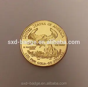 22K Amerikaanse Gouden Adelaar Coin/Replica Tungsten Vergulde Munt Uit China