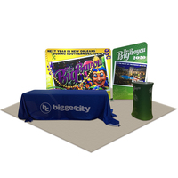 Vente en gros de kit de table d'exposition portable 3x3 stand d'exposition système de bannière d'exposition extérieure stand pop-up magnétique