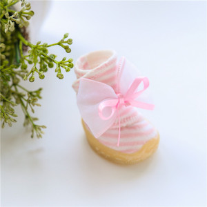राजकुमारी धारीदार bowknot पालतू कुत्ते पंजा जूता सर्दियों छोटा कुत्ता जूते - Product Image 4