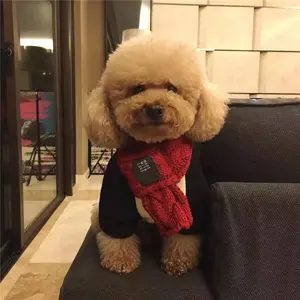 Модный крутой дизайн элегантный корейский стиль японское качество теплый вязаный Удобный шарф для собак
