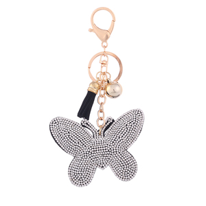 LLavero de oro joyería rhinestone mariposa minions llavero nuevos productos frescos llaveros - Product Image 1