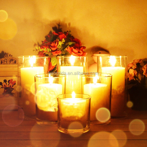 เชิงเทียนทรงกระบอกแก้วเชิงเทียนที่วางเทียนภาชนะตกแต่งสำหรับงานแต่งงานโต๊ะวางกลางใหม่ - Product Image 6