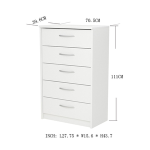 Industrial Lacquer Bedroom Bedside Table Modern Nightstands <strong>5</strong> <strong>Chest</strong> <strong>of</strong> <strong>Drawers</strong> for Bedroom Clothes With <strong>Drawers</strong> - Product Image 6