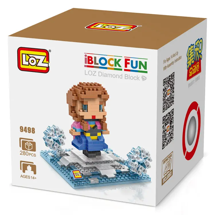 LOZ diy educational cartoon series mini character children plastic soft building blocks toy