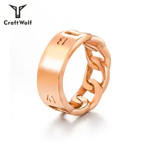 Craft Wolf 2019 Hot Selling 316L Stainless Steel 1314 Twist Ring