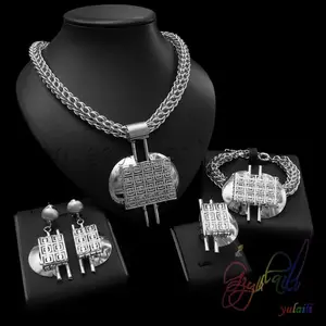 silver indian bridal jewelry sets kundan jewellery artificial 22k gold plated jewelry set