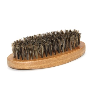 Brosse à <span class=keywords><strong>barbe</strong></span> naturelle en poils de sanglier 100% pour les soins des hommes manche en bois et matériau en nylon - Product Image 1