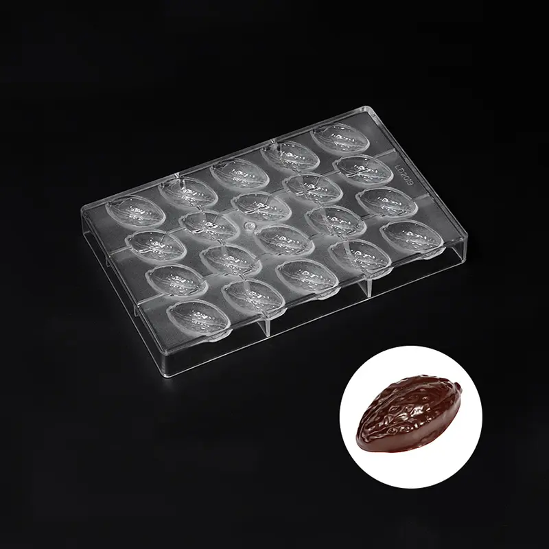 Moldes de pc innoxivos personalizados, moldes personalizados para fazer chocolate e doces feijão de chocolate