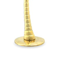 Crystocraft Vente en gros Art populaire Figurine palmier plaqué or de Dubaï en cristal taille brillant 9,5x19,5cm 0,225kg Décoration intérieure