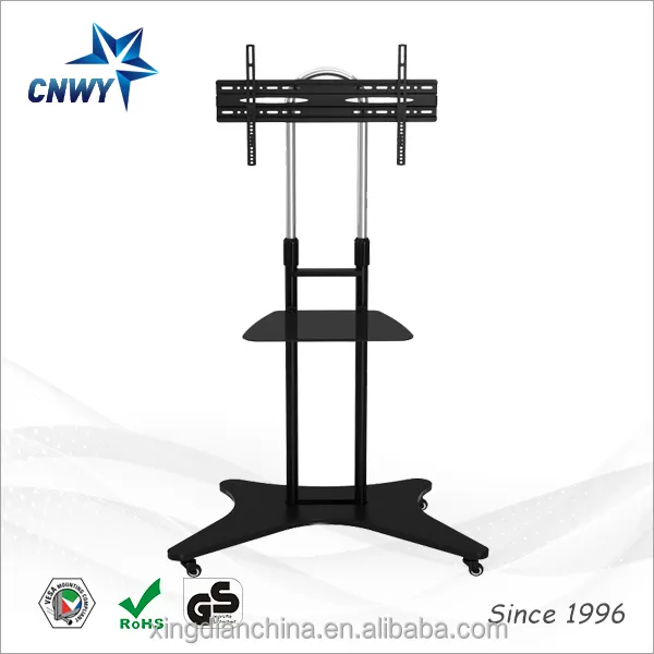 Mobile LCD TV stand TV cart for 32-70 inch Flat Panel TV with high grade aluminum tube