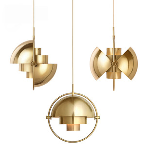 Xoay Đèn bóng râm tự làm ánh sáng mặt dây chuyền sang trọng nhà sắt Trần treo ánh sáng bài Hiện Đại Đèn Chùm Mặt dây chuyền đèn cho khách sạn cafe - Product Image 2