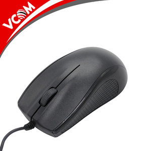 Alta calidad vcom barato logotipo personalizado mayor 1 dólar equipo negro USB ratón óptico para PC portátil - Product Image 3