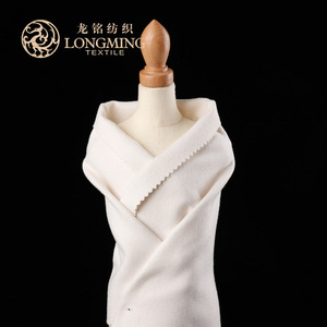 Tissus imitation <span class=keywords><strong>laine</strong></span>, en viscose polyester, couleur <span class=keywords><strong>blanche</strong></span>, inspiré de la marque, pour vêtements d'hiver, vente en gros - Product Image 5
