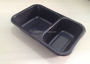 2 Compartment Freezer Food Packaging CPET <strong>Trays</strong> for <strong>High</strong> <strong>Temperature</strong> Oven Use - Product Image 6