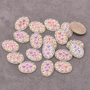 JUNAO Strass Ovali in Cristallo AB 13*18mm 20*30mm, <span class=keywords><strong>Pietre</strong></span> Cabochon Piatte in Resina, <span class=keywords><strong>Gemme</strong></span> Non Cucibili per Scrapbooking <span class=keywords><strong>e</strong></span> Fai-da-Te - Product Image 4
