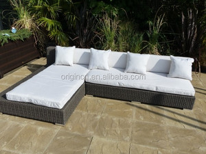 088 cama tatami japonés diseñado patio <span class=keywords><strong>exterior</strong></span> sofá <span class=keywords><strong>en</strong></span> forma de <span class=keywords><strong>L</strong></span> muebles de mimbre baratos - Product Image 4