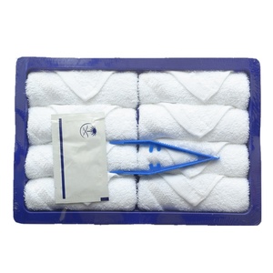 Serviette de toilette jetable en coton 100% personnalisée pour les compagnies aériennes, utilisation à chaud ou à froid - Product Image 3