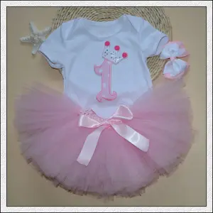 Ensemble de vêtements pour petite fille de 1 an, rose, à motif Frock, tenue fantaisie, pour enfant, 2016