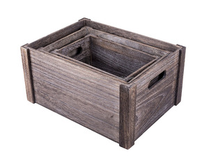 ארגז יין פירות תפוח מוצק בסגנון ישן - Product Image 4