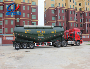 Transporteur en soie à 3 axes, semi-<span class=keywords><strong>remorque</strong></span> pour réservoir de ciment, vente en gros, 30 60, 65cbm 50t, 66 tonnes, livraison gratuite par la chine - Product Image 3