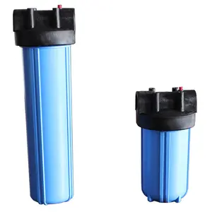 Jumbo-carcasa de prefiltro de sedimento de agua, 10, 20 pulgadas, azul, transparente