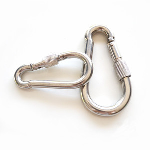 Chất Lượng Cao Thép Không Gỉ Vít Khóa Snap Hooks Với <span class=keywords><strong>Nut</strong></span> Mùa Xuân <span class=keywords><strong>Hook</strong></span> Carabiner - Product Image 1