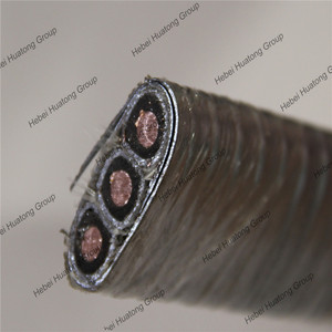 Câble ESP pour pompe à huile submersible plate, blindage en bande d'acier MONEL, gainure en polyimide-EPDM/plomb, fil <span class=keywords><strong>de</strong></span> plomb - Product Image 4