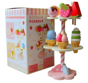 Jouet de <span class=keywords><strong>Simulation</strong></span> de crème glacée, 3d pièces, jeu de <span class=keywords><strong>Simulation</strong></span> magnétique, glace colorée, <span class=keywords><strong>cuisine</strong></span> en bois - Product Image 6
