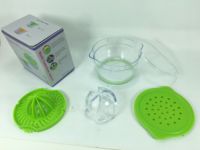 Multifunctionele fruit- en groentesapcentrifuge voor kleine vruchten en citroenen, handmatig, van plastic (PP), met aangepaste logo's, voor thuis en keuken.