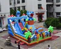 Terrain de jeux gonflable sous-marine, parc d'attractions, pour centres commerciaux, 12*7*7m, à vendre, livraison gratuite