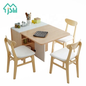 Venta al por mayor fiesta de reunión plegable de madera comer mesa con cajones - Product Image 1